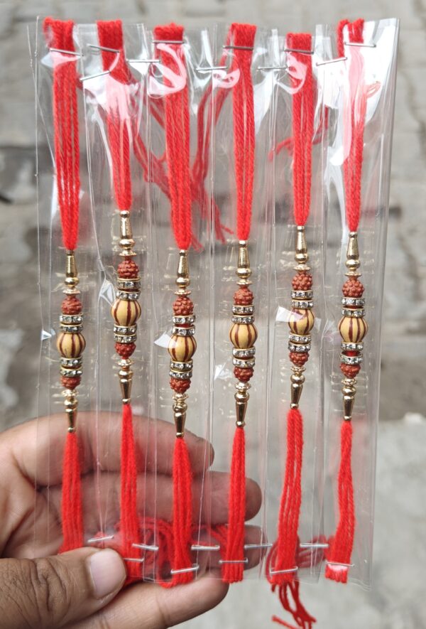 Rudraksha Beads Rakhi Set (Pack of 6)