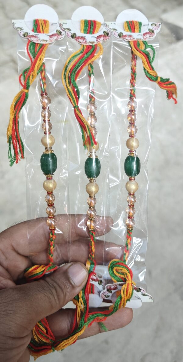 Shreeji Multicolor Beaded Rakhi Set (Pack of 3)